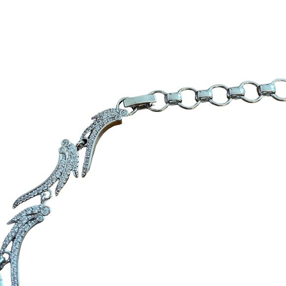 Kendra Scott CLEO Rhodium Collar Choker Necklace with Pave Crystal CZ NWOT - Picture 7 of 9